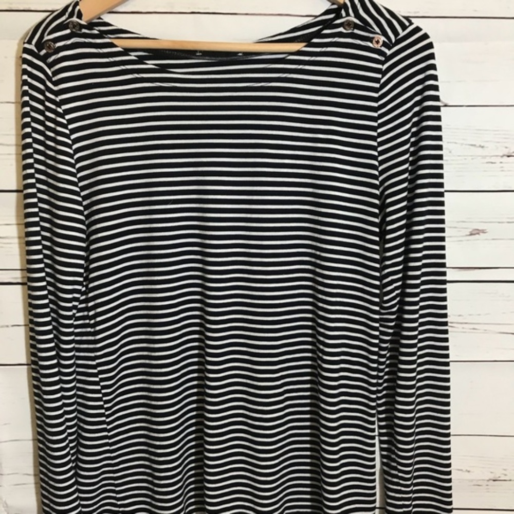 Stitch Fix Hawthorne Navy & White top
